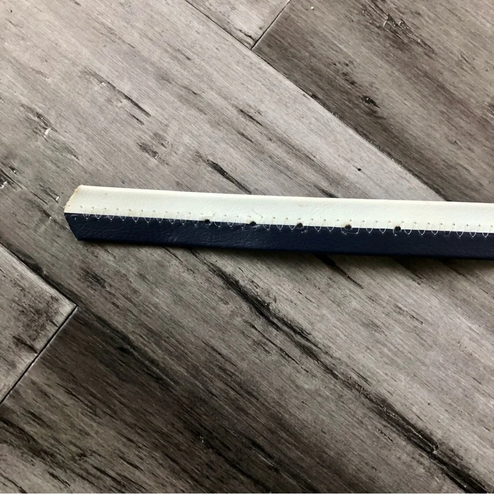 Vintage 70’s Appia Nautical Navy High Rise Pleated Wide Leg Pants w/ Belt - Picture 5 of 10